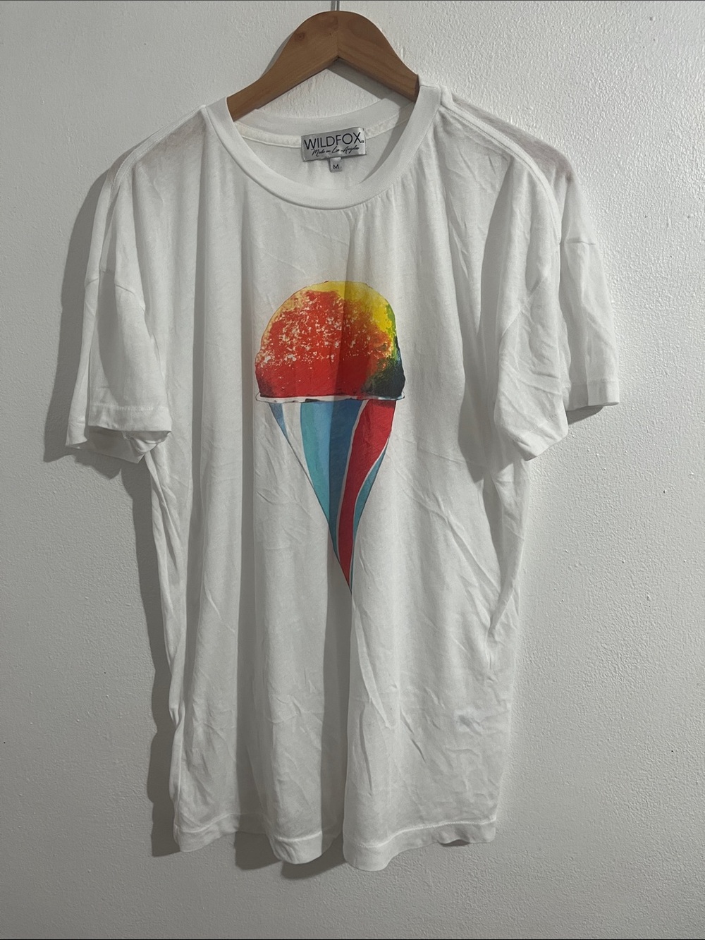 WILDFOX White Graphic Ice Cream Cone Tee